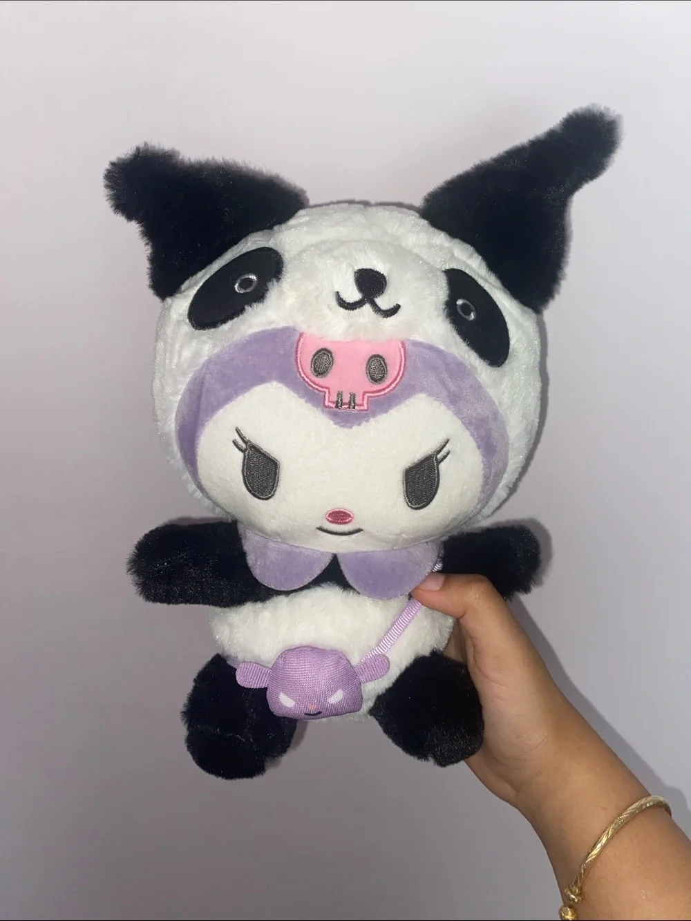 Sanrio Kuromi Plush Toy - Black White Purple Pink